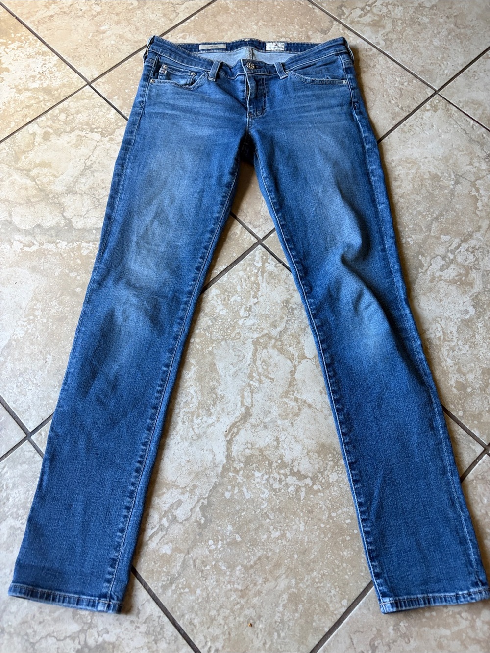 Ag Adriano Goldschmied Medium Blue Slim Jeans